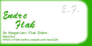 endre flak business card